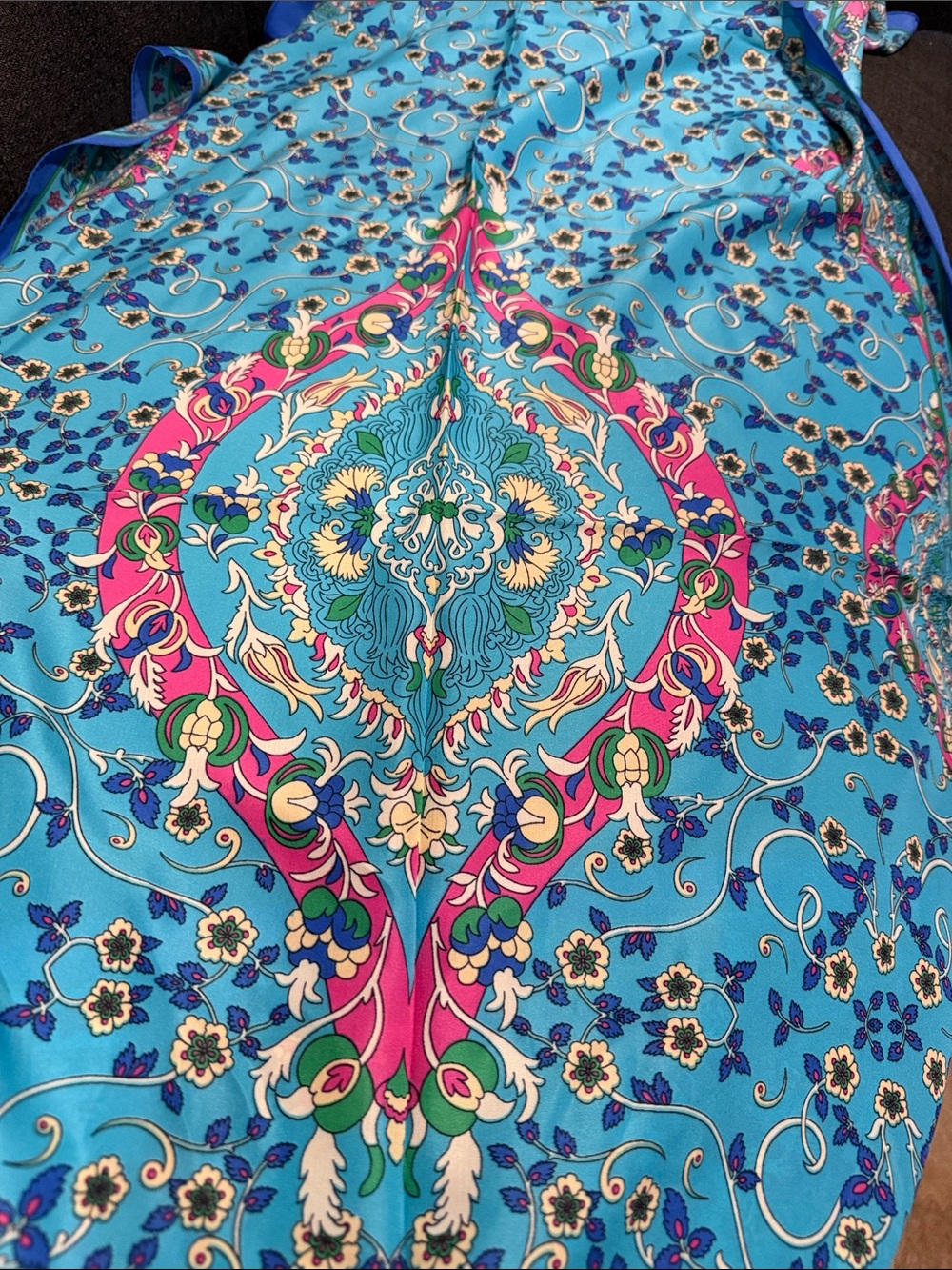 Bursa Paisley Scarf in Purple & Turquoise